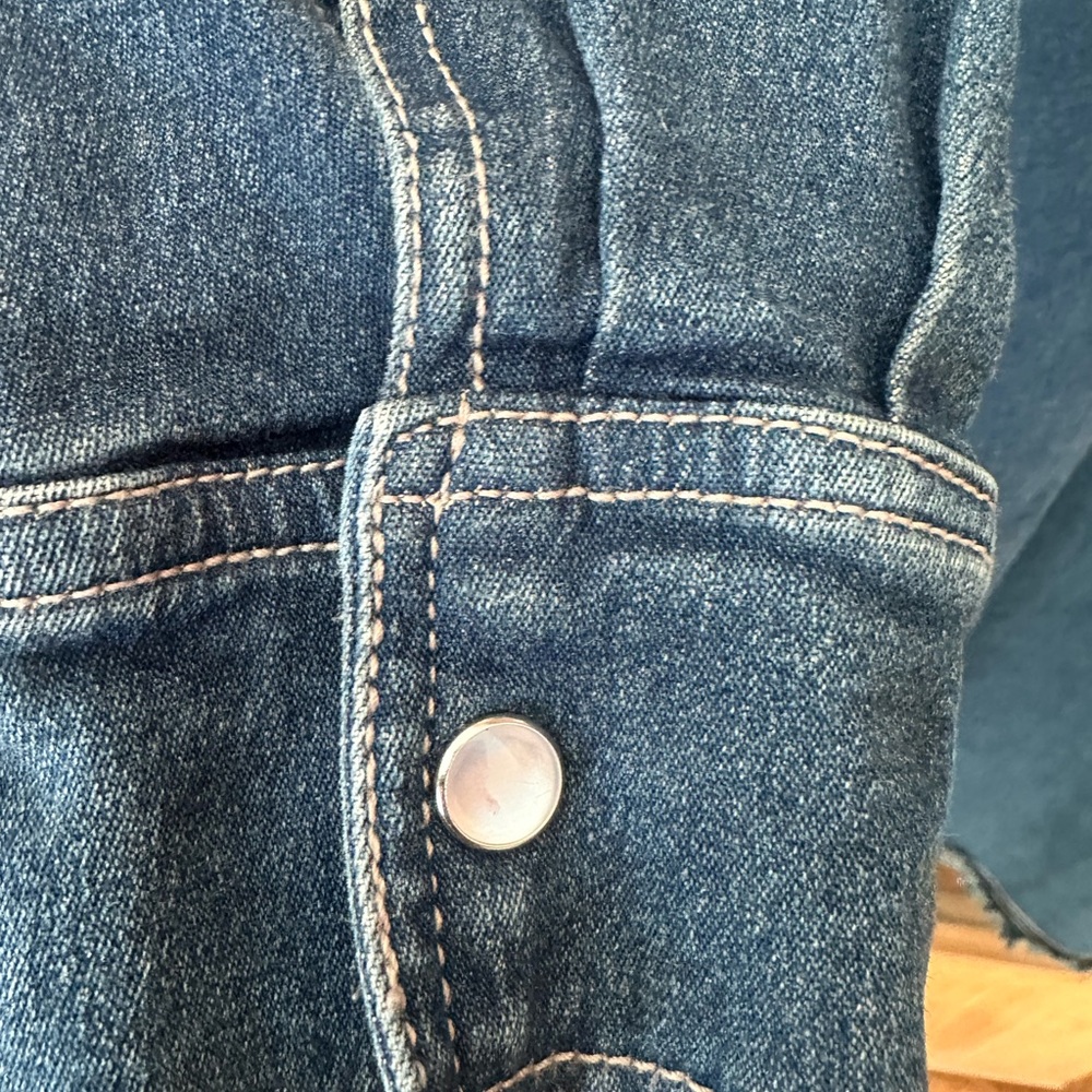 Vintage 90s Rampage Denim Dress with military patches M/L - Picture 5 of 11
